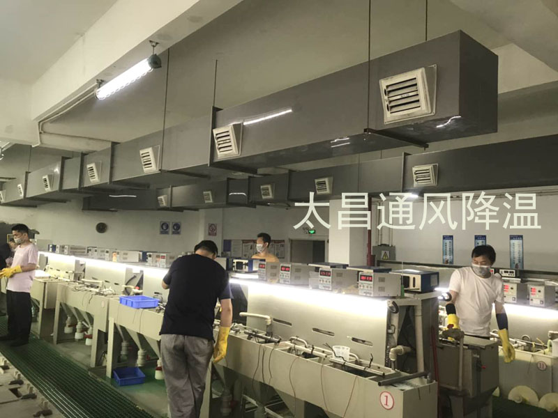 東莞某電鍍車間環(huán)?？照{(diào)降溫案例
